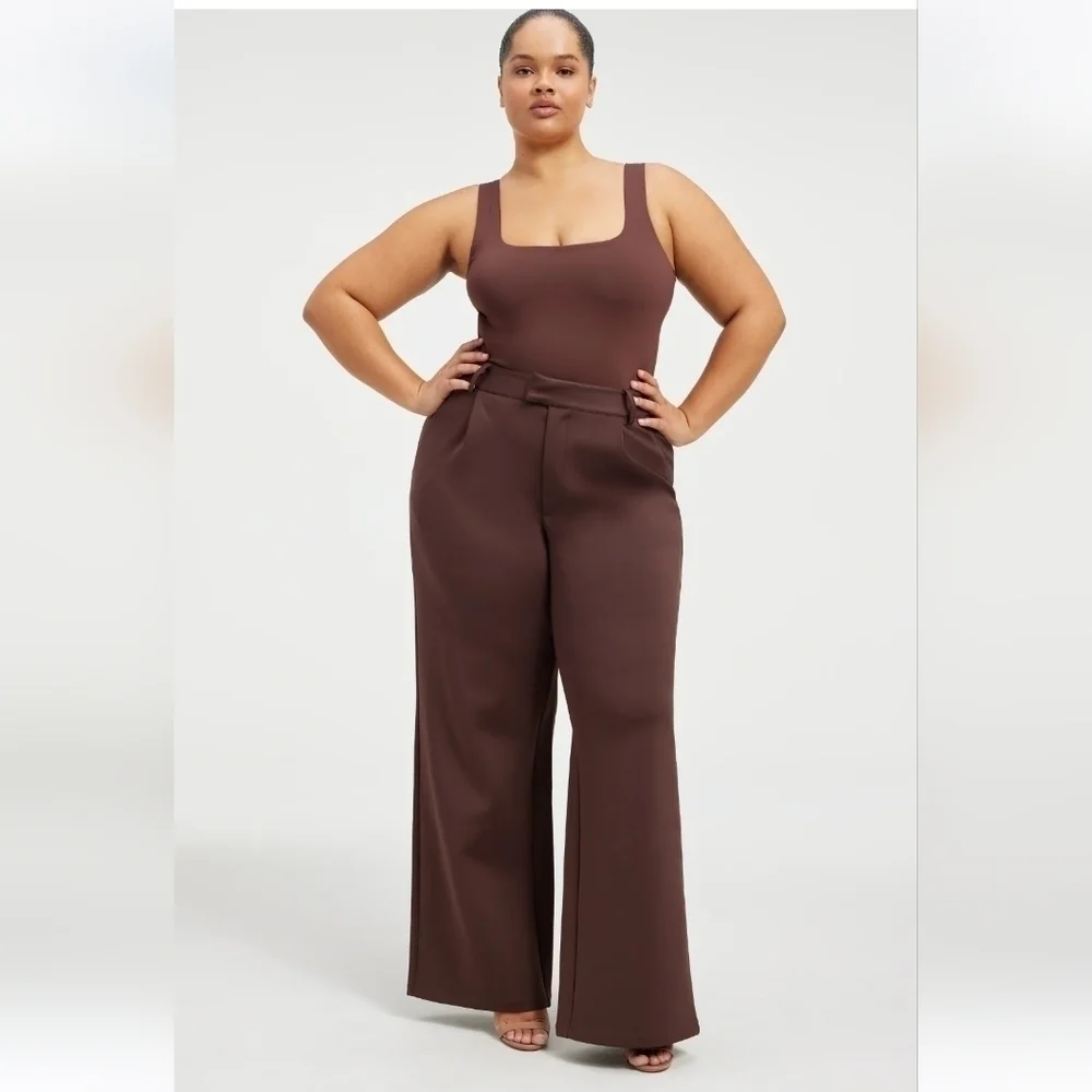Good American Scuba Modern Tank Bodysuit in Light Mocha-Size 5 (2XL) - Picture 4 of 17